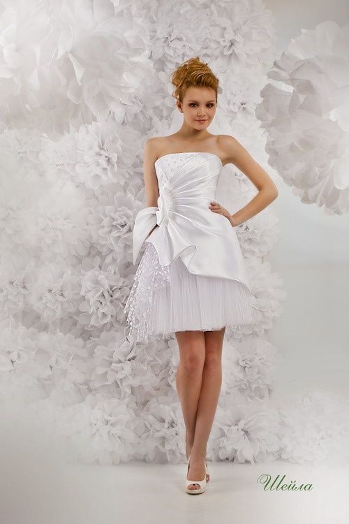 Белое Платье Короткое На Свадьбу Купить