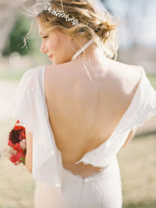 Как выбрать свадебное платье с открытой спинкой 
