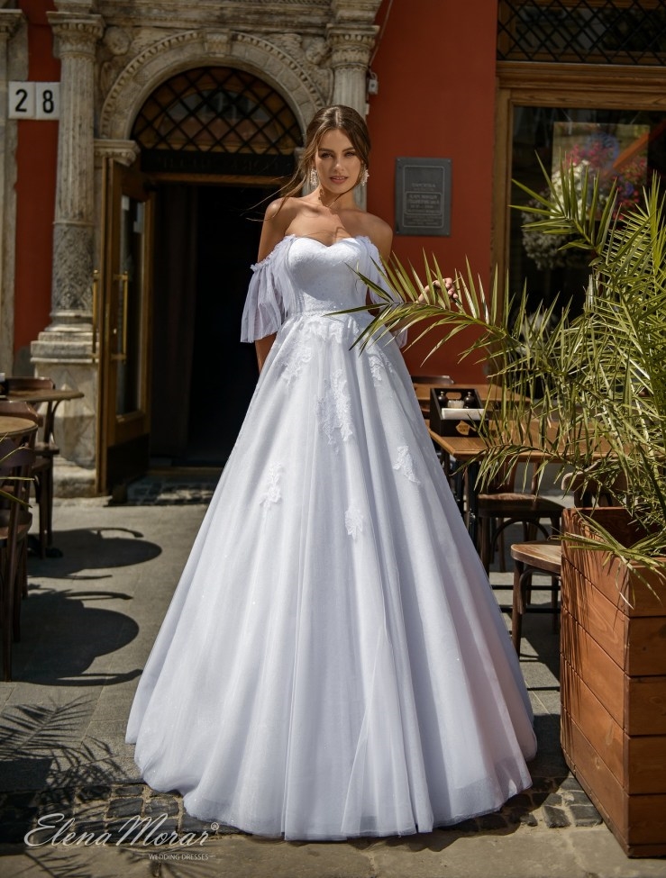 Свадебные платья с открытыми плечами и рукавами