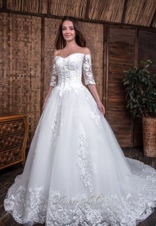Свадебное платье Джинет шлейф