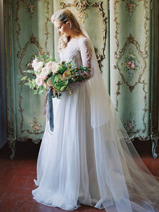 Вдохновение: свадебные платья с длинным рукавом 