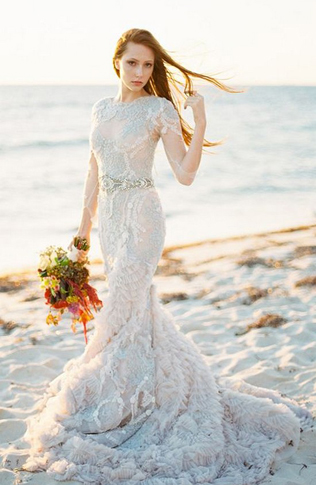 30 лучших свадебных платьев для пляжной церемонии - Ohdress.ru 30 лучших свадебных платьев для пляжной церемонии