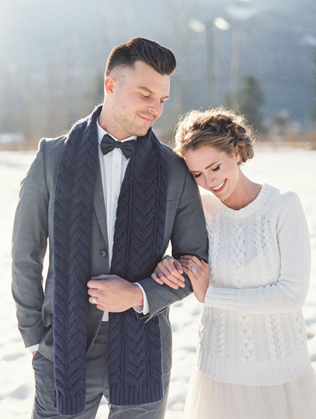 В ожидании зимы: свитеры в свадебном образе 